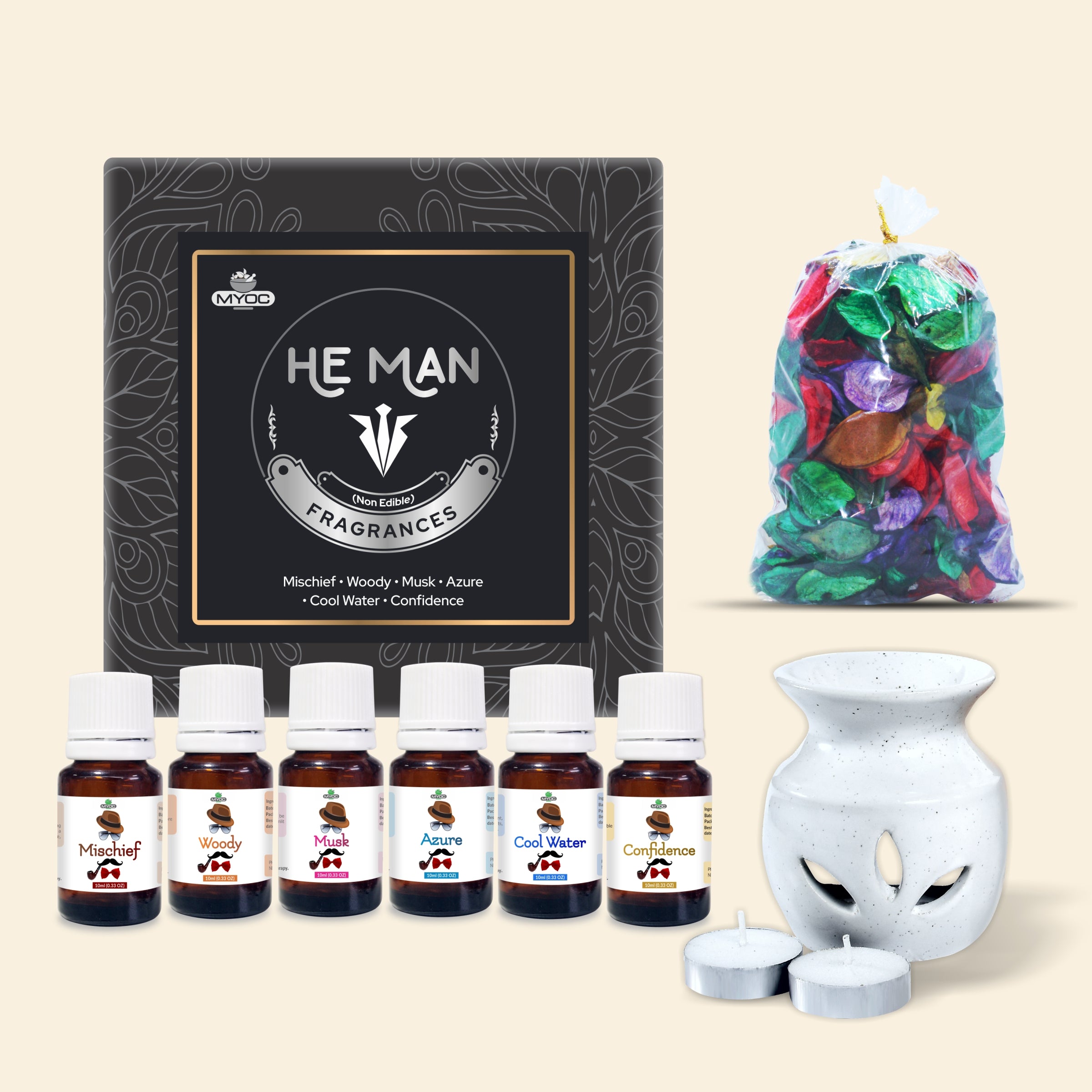 Salvia Gifts,Fragrances Oil Set,Aromatherapy Combo He Man Fragrances Oils Set of 6 Gift Combo Kit Salvia Gifts,Fragrances Oil Set,Aromatherapy Combo He Man Fragrances Oils Set of 6 Gift Combo Kit